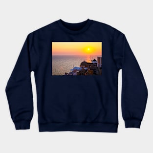 Oia Santorini Sunset Crewneck Sweatshirt